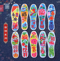 🔥 Handmade Chinese Embroidery Insoles | Traditional Lucky Pattern | Red Thread Folk